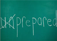 Unprepared Chalkboard